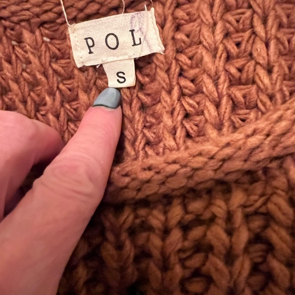 POL Cozy Knit Sweater in Rich Brown - Picture 6 of 6